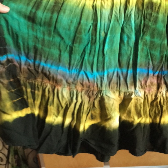Hippie/Boho Free Size Tie-Dye Rayon Maxi Dress - Picture 5 of 5